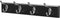 Black Wooden Coat Rack – 4 Double Hooks, Wall or Door Mountable