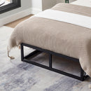Single Bed Platform Bed Frame in Black - Bedroom Furniture with Under Bed Storage Space, Heavy Duty Single Bed Frame, Extra Strong Easy Assembly, Low Profile Bed Base 6ft x 3ft