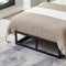Single Bed Platform Bed Frame in Black - Bedroom Furniture with Under Bed Storage Space, Heavy Duty Single Bed Frame, Extra Strong Easy Assembly, Low Profile Bed Base 6ft x 3ft