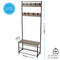 Multi-Function Coat Stand with Grey Frame & Rustic Brown Wood – Hallway Entrance