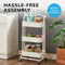 3‑Tier White Storage Trolley on Wheels – Versatile Organiser for Kitchen, Bathroom, Office or Bedroom