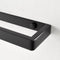 Wall Mounted Black Towel Holder – 40cm Rectangle Rail for Bathroom, Kitchen & Toilet