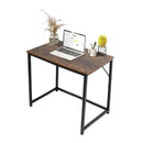 Rustic Brown Small Computer Desk 80cm – Compact Home Office, Gaming & Study Table