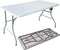 HHeavy Duty 5ft Folding Table – Portable Plastic Banquet & Camping BBQ Table
