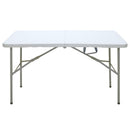 Heavy Duty 4ft Folding Table – Portable Plastic Banquet & Camping BBQ Table