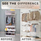 Adjustable Double Telescopic Clothes Rail with Storage Baskets & Shelving – White